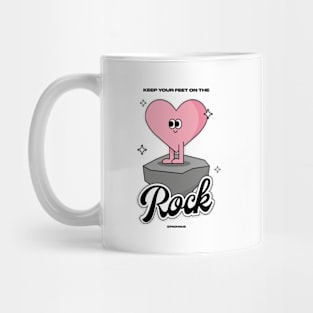 With the feet on the Rock Mug